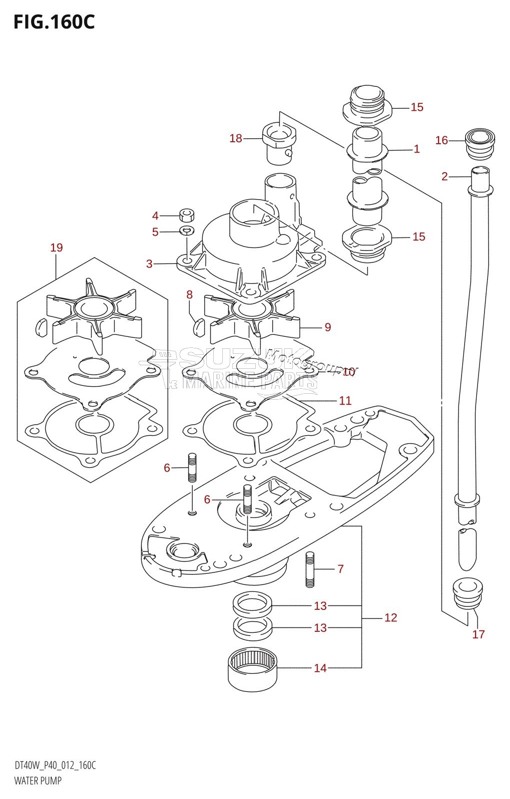 WATER PUMP (DT40WR:P40)