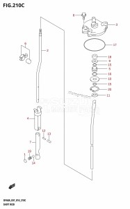 DF60A From 06002F-410001 (E01 E40)  2014 drawing SHIFT ROD (DF60AVT:E01)