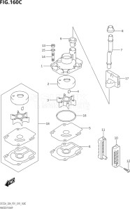 02504F-910001 (2019) 25hp P01-Gen. Export 1 (DF25A  DF25AR  DF25AT  DF25ATH) DF25A drawing WATER PUMP (DF30AQ)