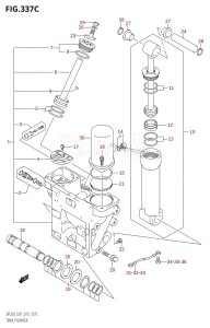 DF250Z From 25003Z-310001 (E01 E40)  2013 drawing TRIM CYLINDER (DF200Z:E01:(X-TRANSOM,XX-TRANSOM))