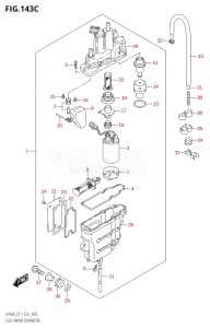 04003F-340001 (2023) 40hp E01 E11-Gen. Export 1-and 2 (DF40A  DF40AQH  DF40AT  DF40ATH) DF40A drawing FUEL VAPOR SEPARATOR (023)