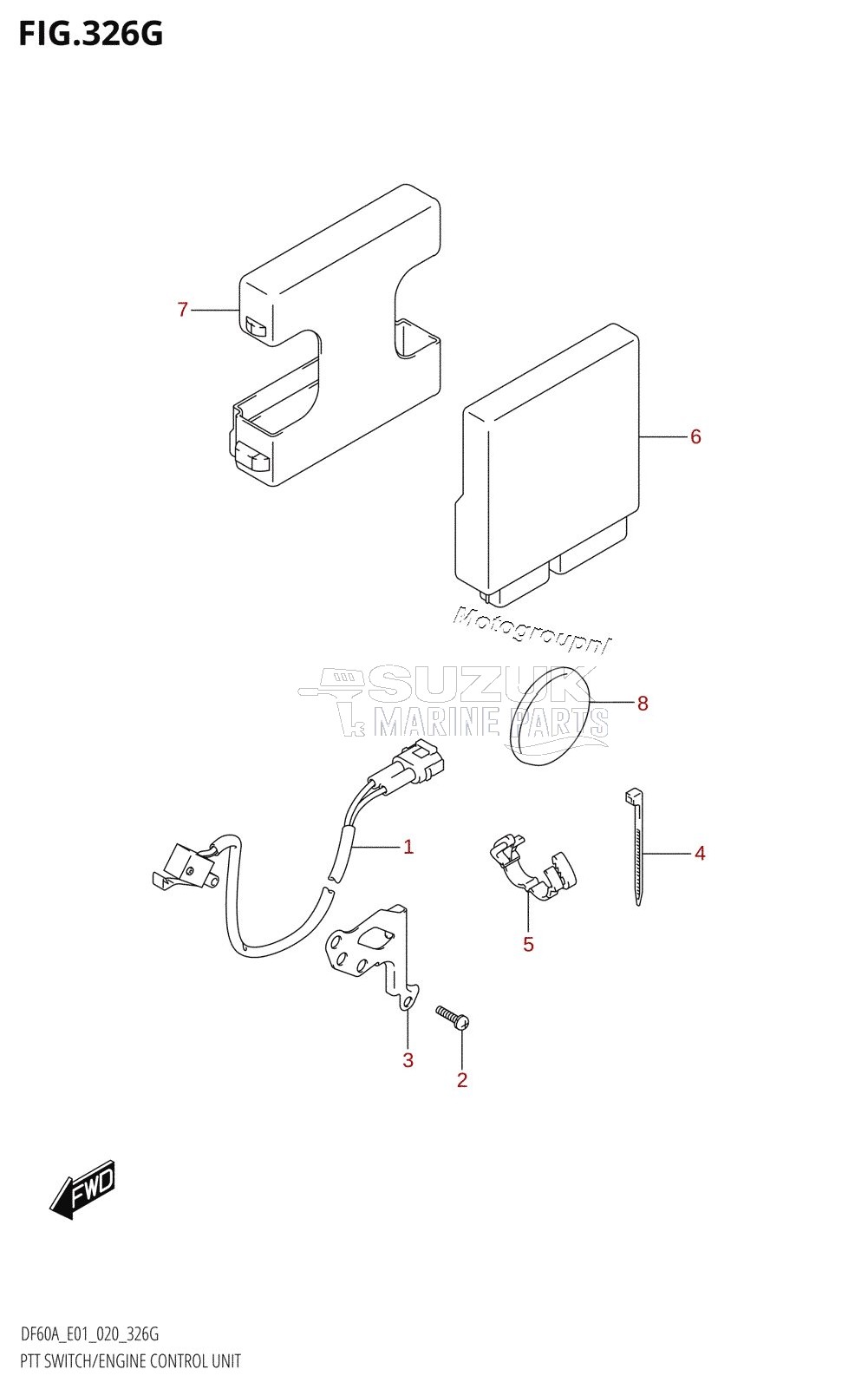 PTT SWITCH /​ ENGINE CONTROL UNIT (DF60AQH:E40)