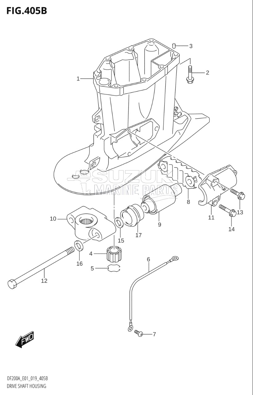 DRIVE SHAFT HOUSING (DF200AZ)