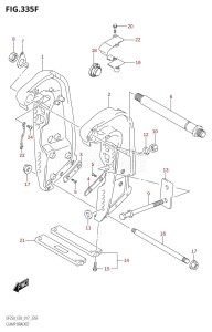 DF225T From 22503F-710001 (E03)  2017 drawing CLAMP BRACKET (DF250Z:E03:(X-TRANSOM,XX-TRANSOM))