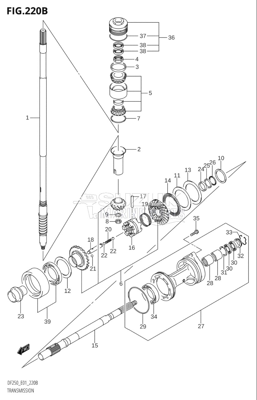 TRANSMISSION (DF200Z,DF200WZ,DF225Z,DF225WZ,DF250Z)