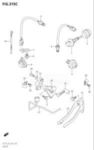 15002Z-410001 (2014) 150hp E40-Costa Rica (DF150ZG) DF150ZG drawing SENSOR (DF150TG:E01)