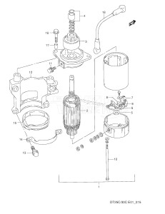 DT30C From 03003-261001 ()  1994 drawing STARTING MOTOR