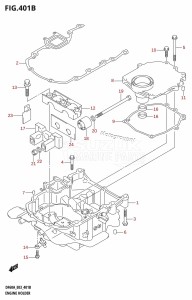 DF40A From 04003F-110001 (E03)  2011 drawing ENGINE HOLDER (DF40AT,DF50AT)