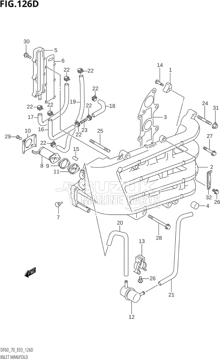 INLET MANIFOLD (K1:(DF70T,DF70TH))