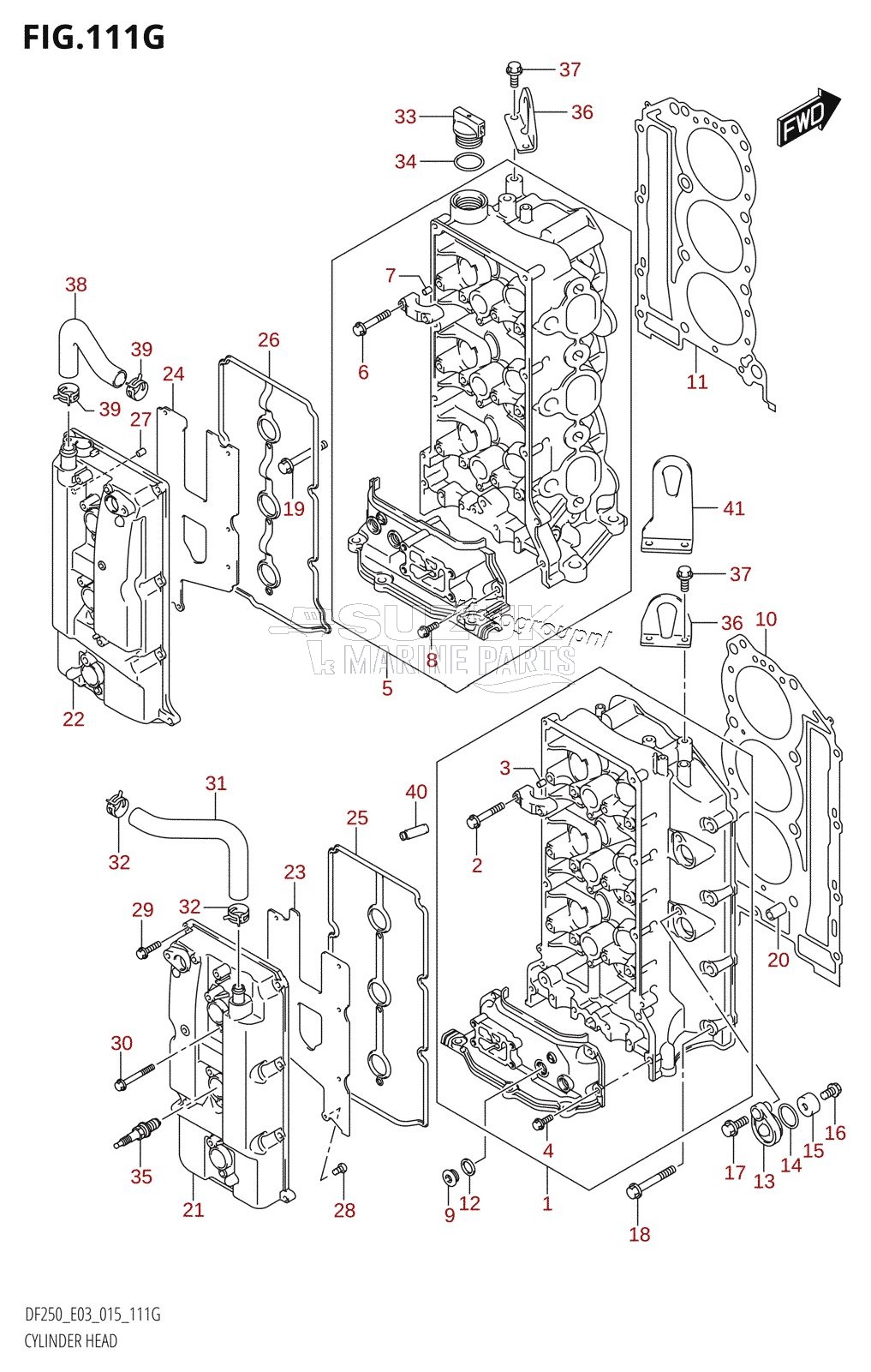 CYLINDER HEAD (DF250ST:E03)