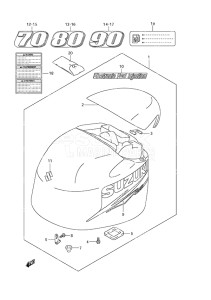 Outboard DF 70A drawing Engine Cover