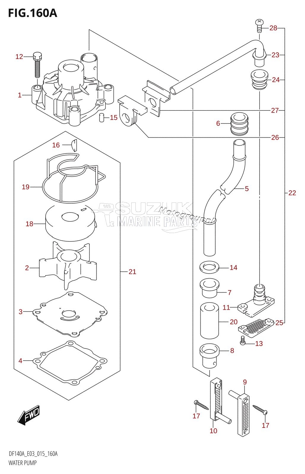 WATER PUMP (DF100AT:E03)