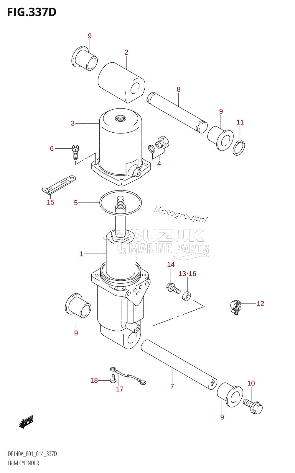 TRIM CYLINDER (DF115AT:E40)