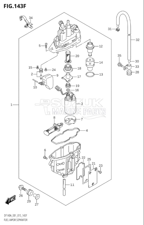 FUEL VAPOR SEPARATOR (DF140AT:E01)