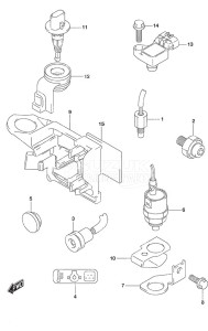 DF 9.9B drawing Sensor/Switch Remote Control