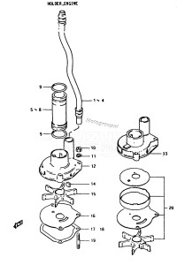 DT20 From 2001-001001 ()  1986 drawing WATER PUMP