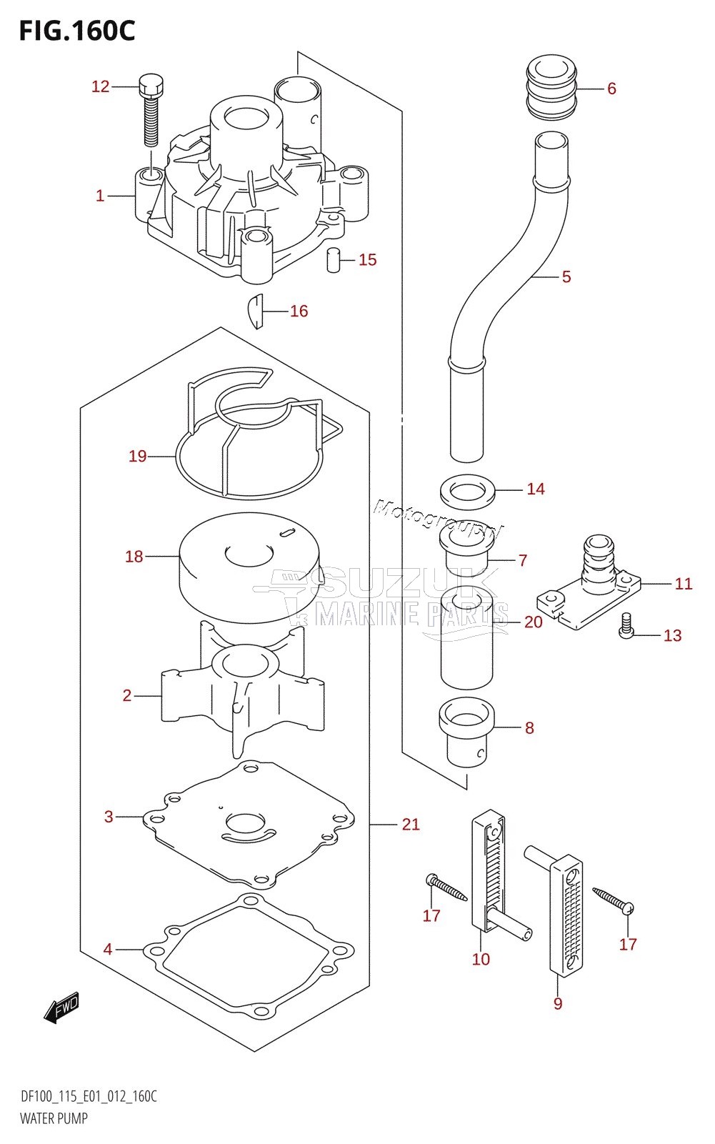 WATER PUMP (DF115T:E01)