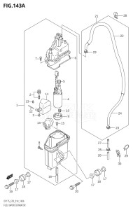 17502F-410001 (2014) 175hp E03-USA (DF175T) DF175T drawing FUEL VAPOR SEPARATOR