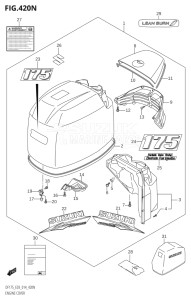 15002Z-410001 (2014) 150hp E03-USA (DF150Z  DF150Z) DF150Z drawing ENGINE COVER (DF175Z:E03)