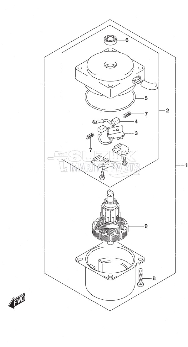 PTT Motor w/Power Tilt