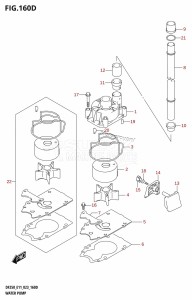 DF200Z From 20002Z-140001 (E01 E40)  2021 drawing WATER PUMP (E03:DF250ST:023)