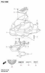 DF50A From 05003F-210001 (E01)  2012 drawing RING GEAR COVER (DF50ATH:E01)