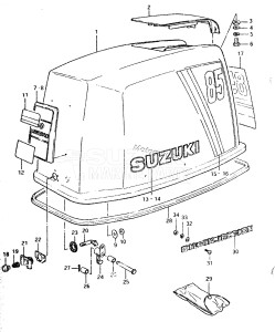 DT85 From 8501-001001 ()  1986 drawing ENGINE COVER