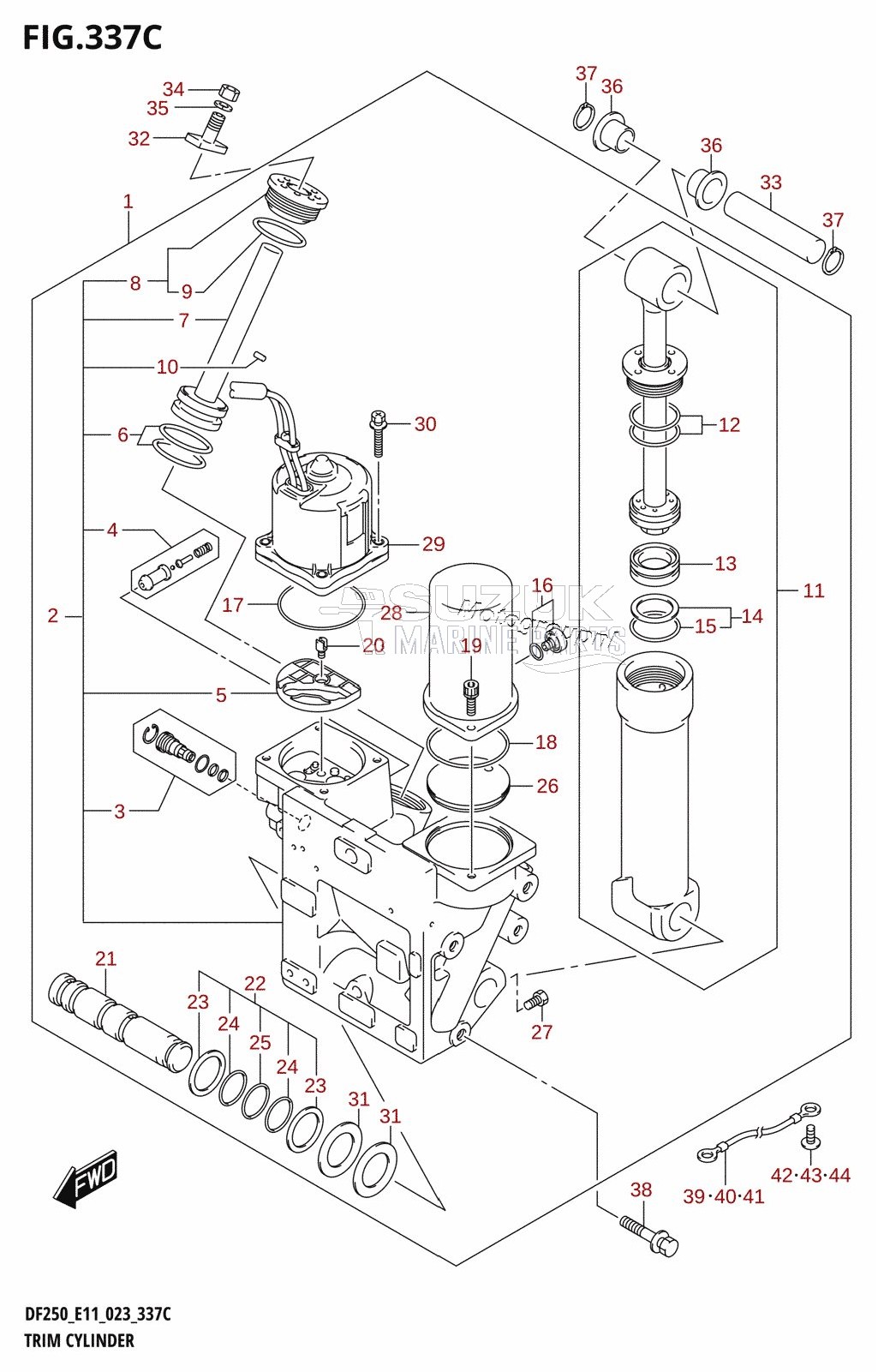 TRIM CYLINDER (X-TRANSOM,XX-TRANSOM)