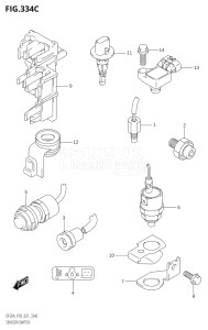 01504F-040001 (2020) 15hp P01-Gen. Export 1 (DF15A    DF15AR    DF15AT) DF15A drawing SENSOR / SWITCH (DF9.9BTH,DF15ATH,DF20ATH)