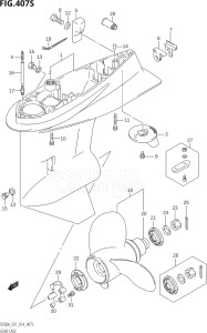 05003F-410001 (2014) 50hp E01-Gen. Export 1 (DF50A  DF50ATH) DF50A drawing GEAR CASE (DF60AVT:E40)