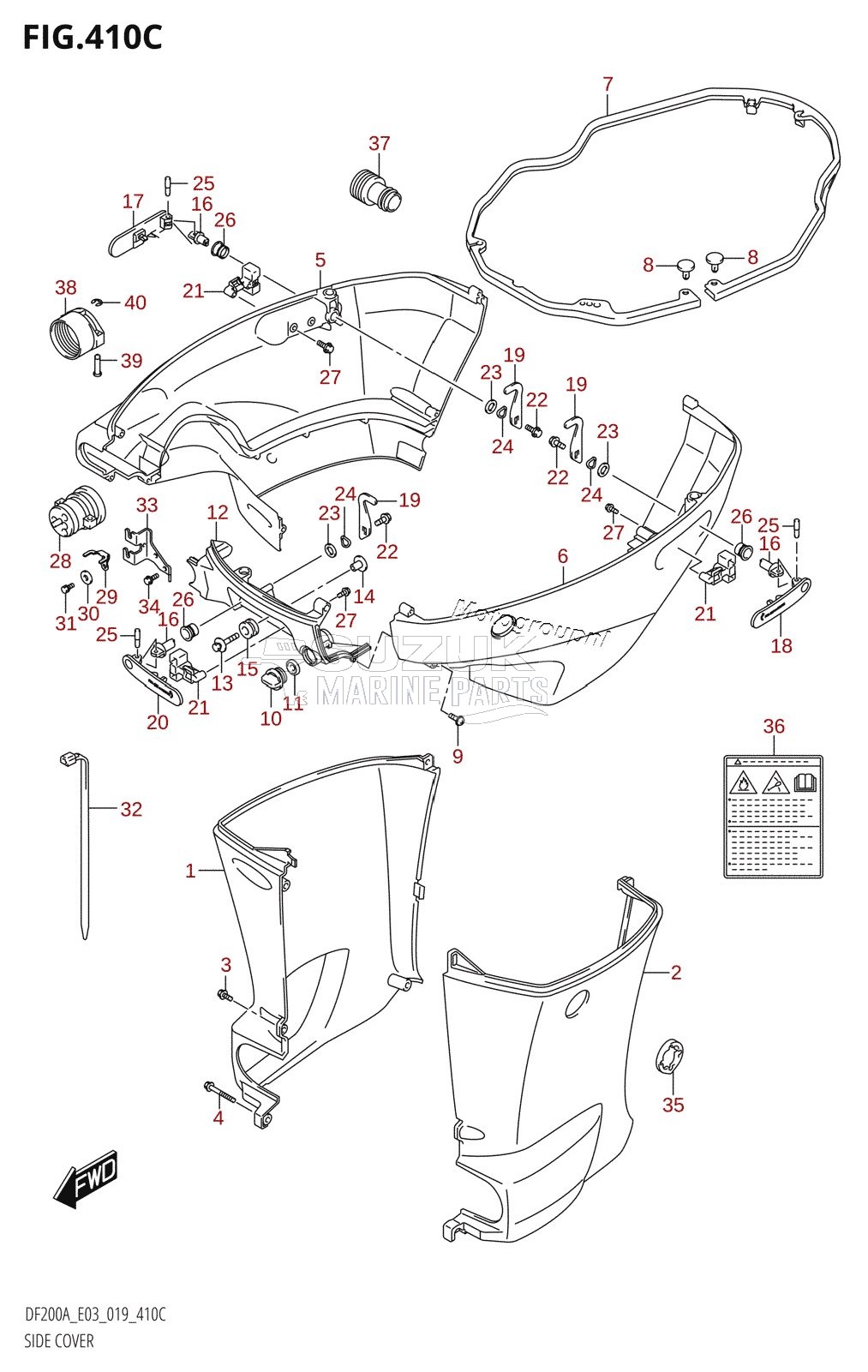 SIDE COVER (DF200AST)