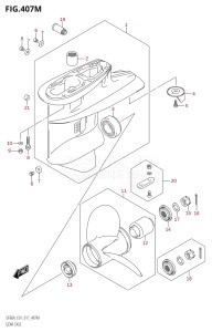 06002F-710001 (2017) 60hp E01 E40-Gen. Export 1 - Costa Rica (DF60A  DF60AQH  DF60ATH) DF60A drawing GEAR CASE (DF60ATH:E40)