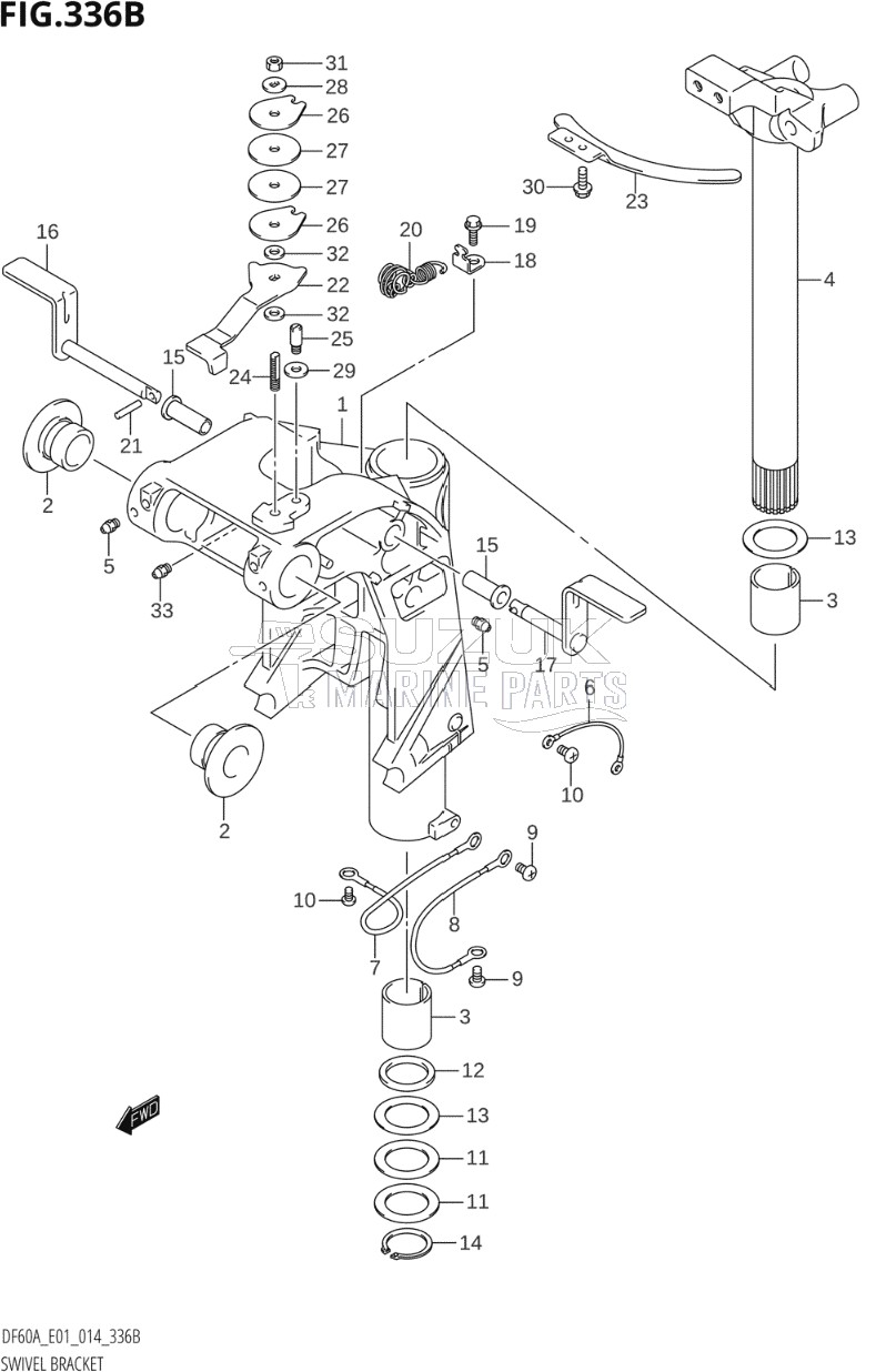 SWIVEL BRACKET (DF40AQH:E01)