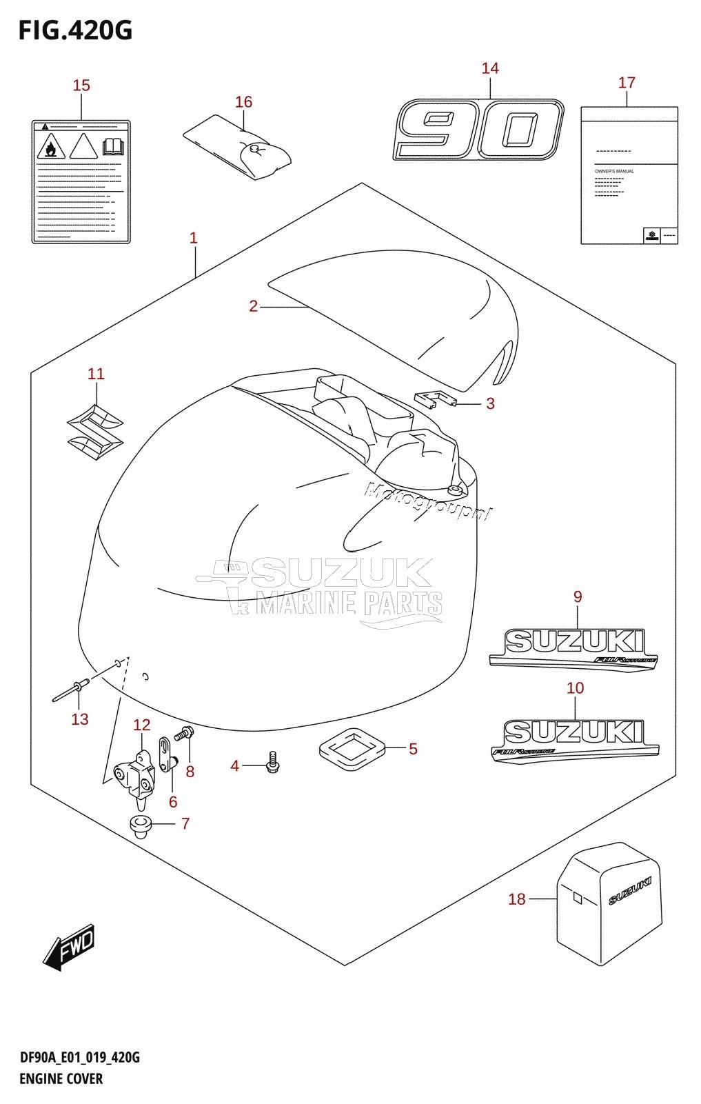 ENGINE COVER (DF90A:E01)