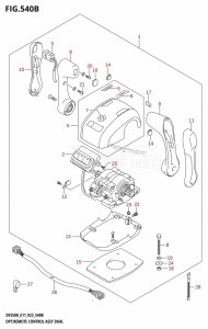 DF300B From 30003F-340001 (E11)  2023 drawing OPT:REMOTE CONTROL ASSY DUAL (022,023)