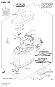 DF250Z From 25003Z-410001 (E03)  2014 drawing ENGINE COVER (DF225T:E03)