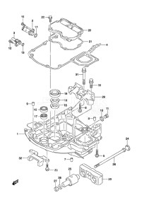 Outboard DF 90A drawing Engine Holder