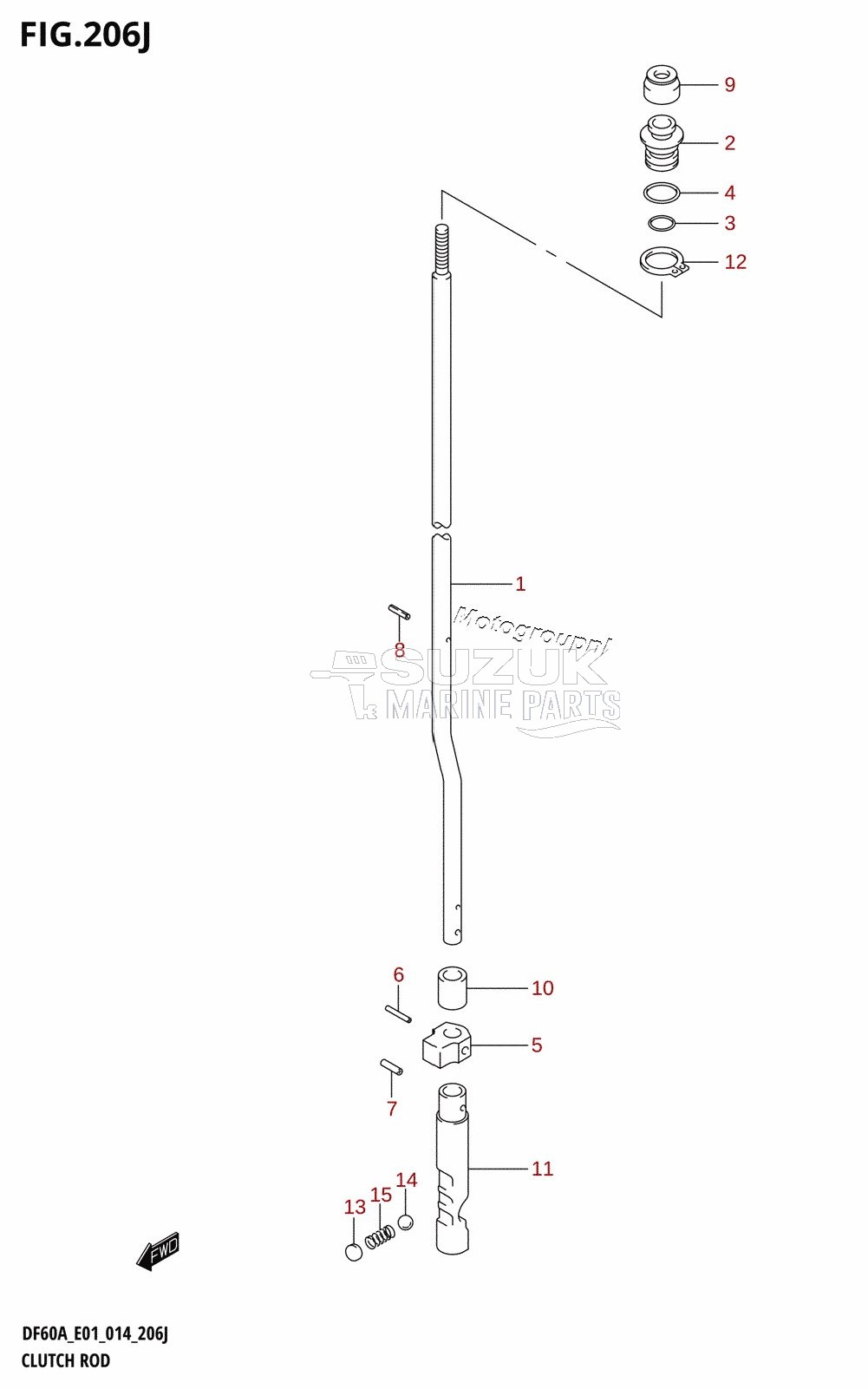 CLUTCH ROD (DF60AQH:E01)