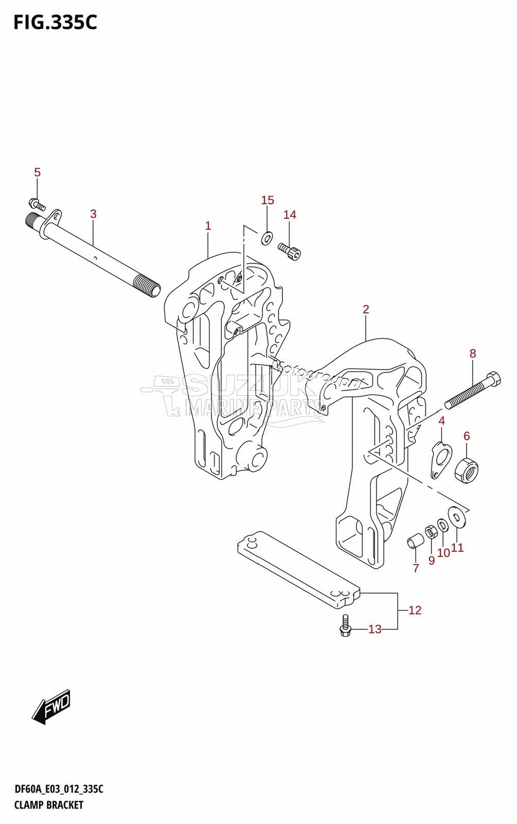 CLAMP BRACKET (DF60A:E03)