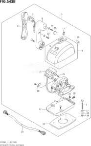 17503P-240001 (2022) 175hp E11-Gen. Export 2 (DF175AP    DF175AP) DF175AP drawing OPT:REMOTE CONTROL ASSY SINGLE (022)