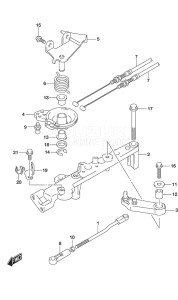 Outboard DF 175 drawing Throttle Rod