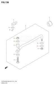 08002F-310001 (2013) 80hp E40-Costa Rica (DF80A) DF80A drawing DRAG LINK (DF80A E40)