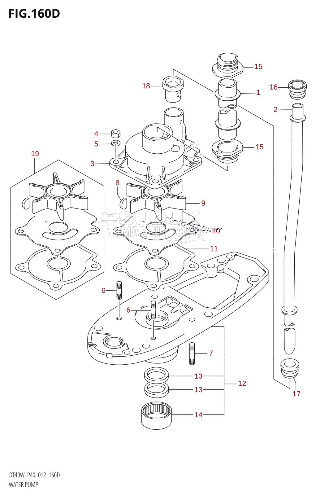 WATER PUMP (DT40WR:P90)