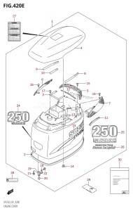 DF225T From 22503F-010001 (E01 E40)  2010 drawing ENGINE COVER (DF250T,DF250Z)