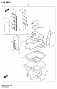 DF175AT From 17503F-440001 (E11 - E40)  2024 drawing OPT:GASKET SET