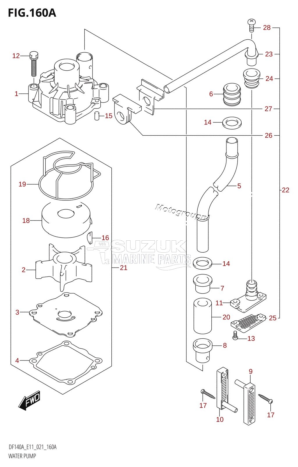 WATER PUMP (E01,E03,E11)