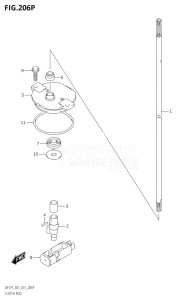 17502Z-510001 (2005) 175hp E01 E40-Gen. Export 1 - Costa Rica (DF175Z) DF175Z drawing CLUTCH ROD (DF175Z:E40)