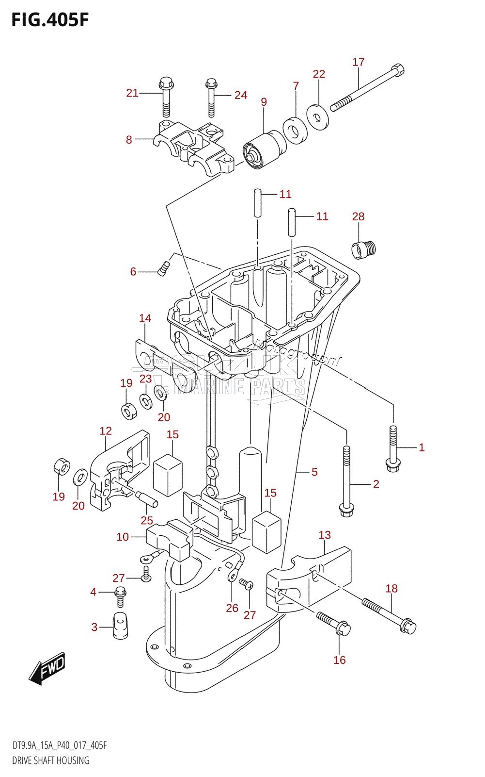 DRIVE SHAFT HOUSING (DT15A:P40)