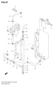 07003F-210001 (2012) 70hp E01 E40-Gen. Export 1 - Costa Rica (DF70A  DF70AT / DF70ATH  DF70ATH) DF70A drawing FUEL INJECTOR (DF90ATH E40)