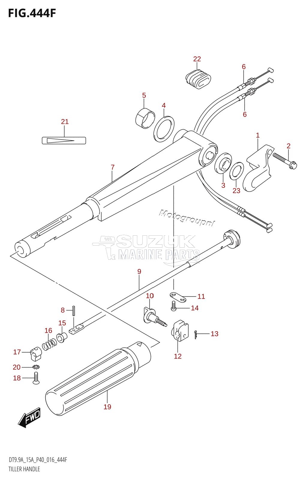 TILLER HANDLE (DT15A:P40)